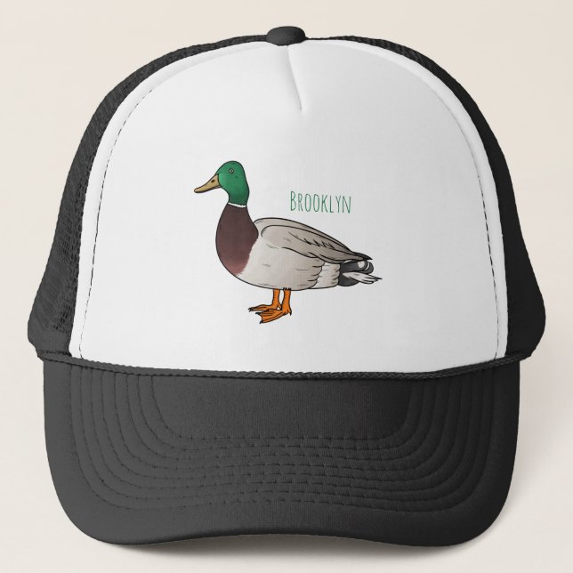 Abbildung des Mallard-Enten-Cartoon  Truckerkappe (Vorderseite)