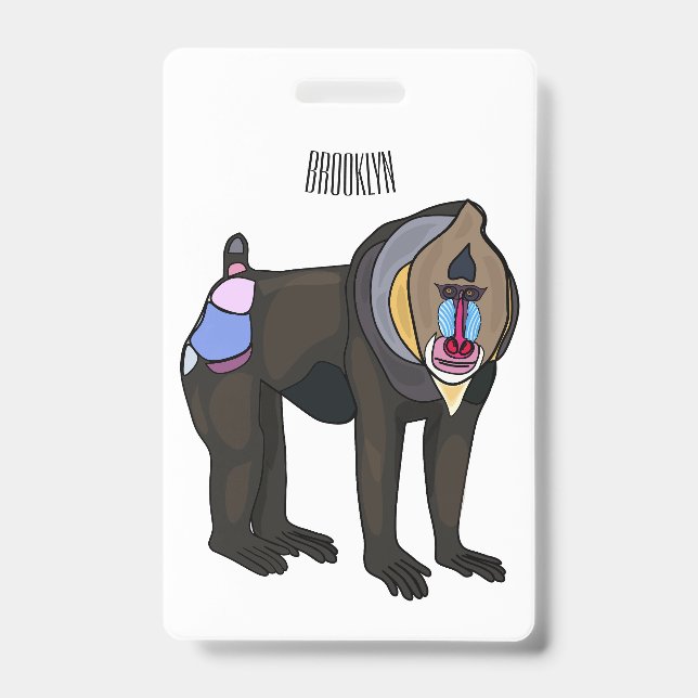 Abbildung des Mandrill Cartoon Ausweis (Vorderseite)
