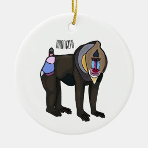 Abbildung des Mandrill Cartoon Keramik Ornament