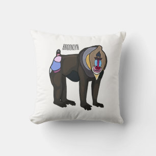 Abbildung des Mandrill Cartoon Kissen