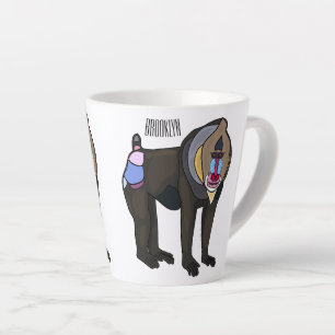 Abbildung des Mandrill Cartoon Milchtasse