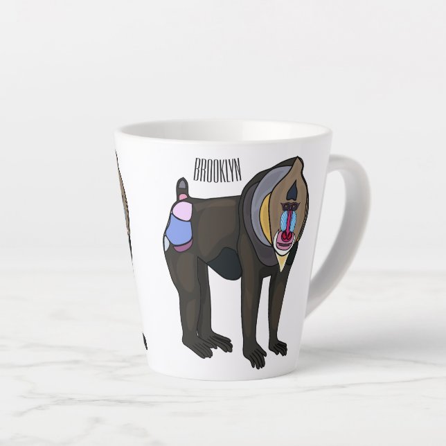 Abbildung des Mandrill Cartoon Milchtasse (Rechte Ecke)