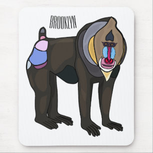 Abbildung des Mandrill Cartoon Mousepad