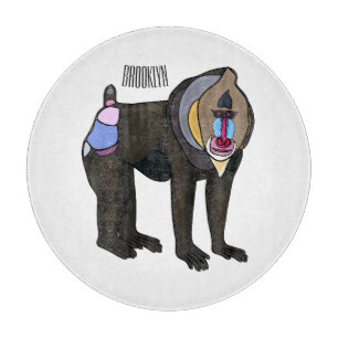 Abbildung des Mandrill Cartoon Schneidebrett