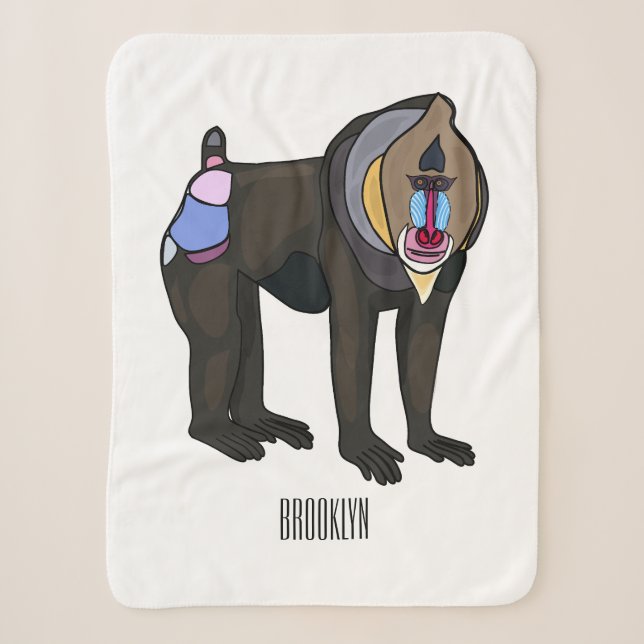 Abbildung des Mandrill Cartoon Sherpadecke (Vorderseite)
