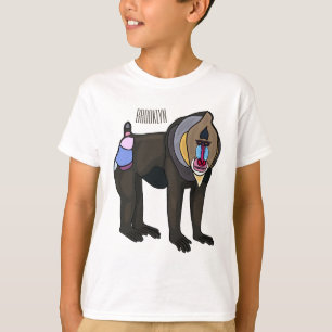 Abbildung des Mandrill Cartoon T-Shirt
