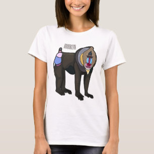 Abbildung des Mandrill Cartoon T-Shirt