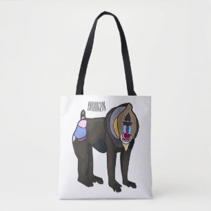 Abbildung des Mandrill Cartoon Tasche
