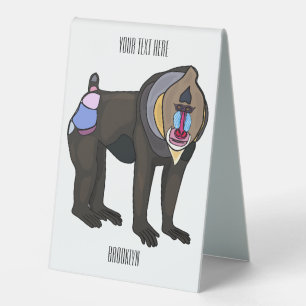 Abbildung des Mandrill Cartoon Tischaufsteller