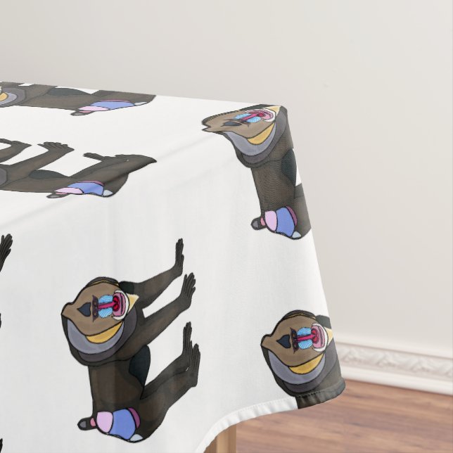 Abbildung des Mandrill Cartoon Tischdecke (Beispiel)
