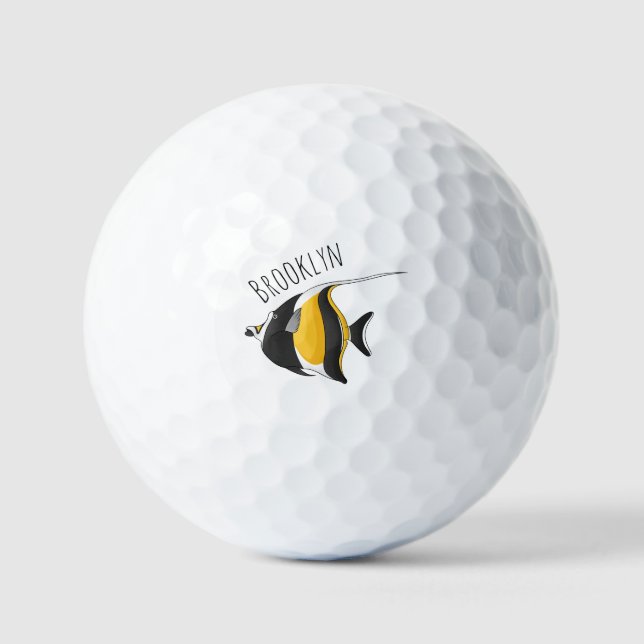 Abbildung des maurischen Idol-Cartoon Golfball (Vorderseite)