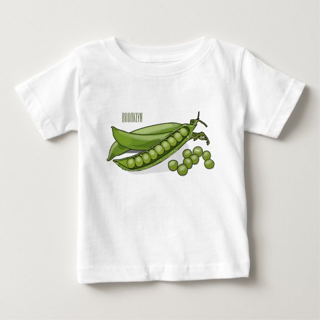 Abbildung des Pea-Cartoon Baby T-shirt (Vorderseite)