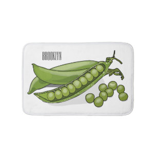 Abbildung des Pea-Cartoon Badematte