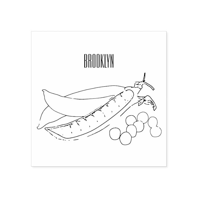 Abbildung des Pea-Cartoon Gummistempel (Prägung)