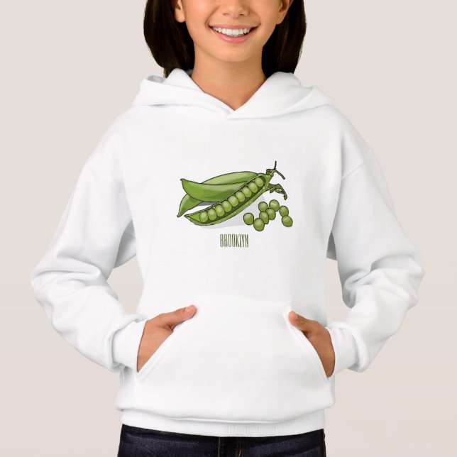 Abbildung des Pea-Cartoon Hoodie (Vorderseite)