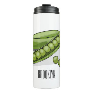 Abbildung des Pea-Cartoon Thermosbecher