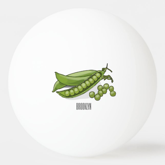 Abbildung des Pea-Cartoon Tischtennisball (Vorderseite)
