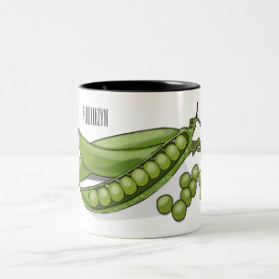Abbildung des Pea-Cartoon Zweifarbige Tasse