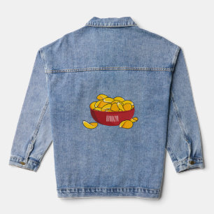 Abbildung des Potato-Chip-Cartoon Jeansjacke