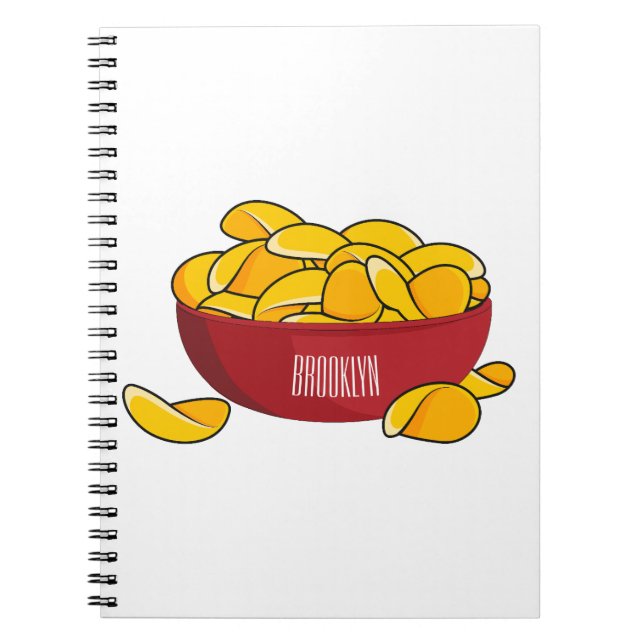 Abbildung des Potato-Chip-Cartoon Notizblock (Vorderseite)