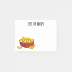 Abbildung des Potato-Chip-Cartoon Post-it Klebezettel