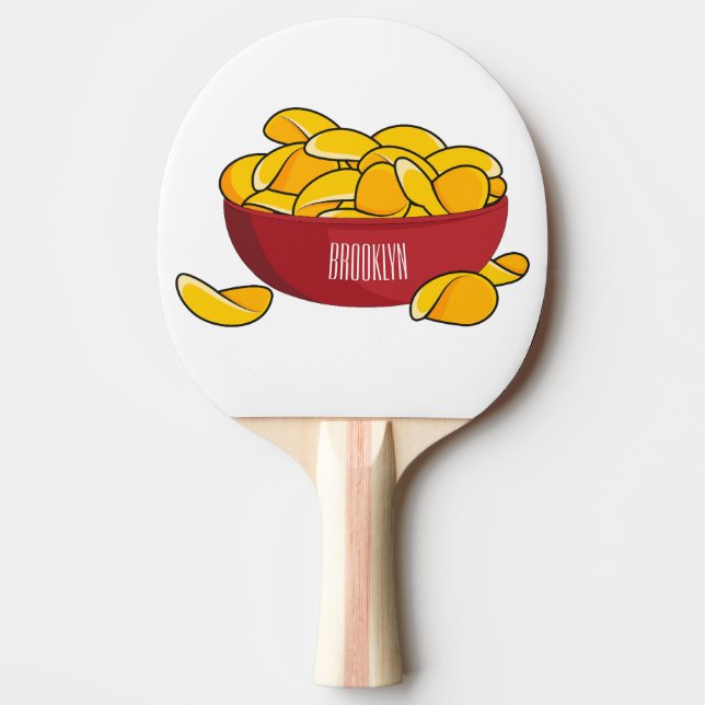 Abbildung des Potato-Chip-Cartoon Tischtennis Schläger (Vorderseite)