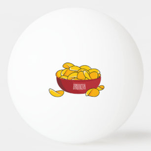 Abbildung des Potato-Chip-Cartoon Tischtennisball