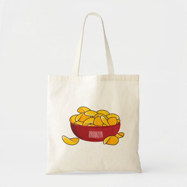 Abbildung des Potato-Chip-Cartoon Tragetasche (Vorne)