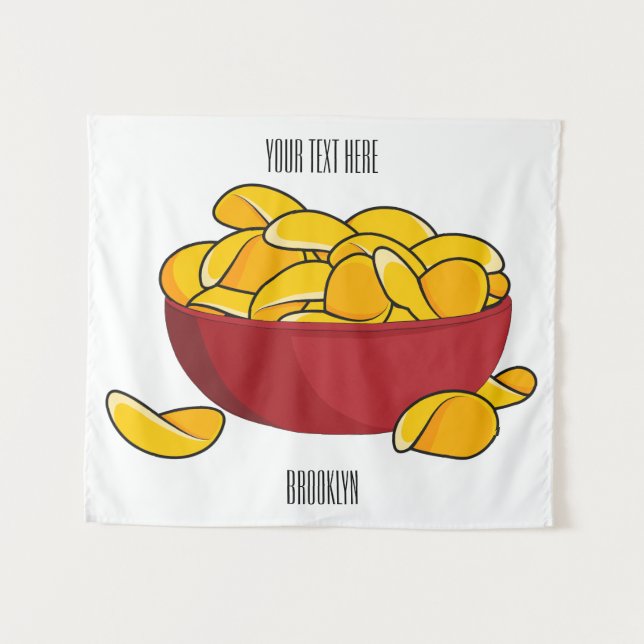 Abbildung des Potato-Chip-Cartoon Wandteppich (Vorderseite (Horizontal))