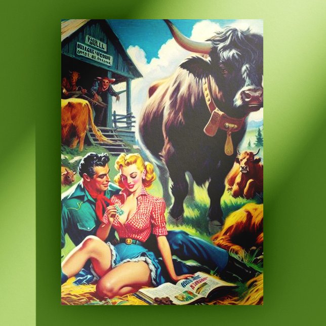 Abbildung des Retro-Länderkopfes Postkarte (Von Creator hochgeladen)