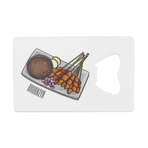 Abbildung des Satay-Cartoon Geldbeutel Flaschenöffner
