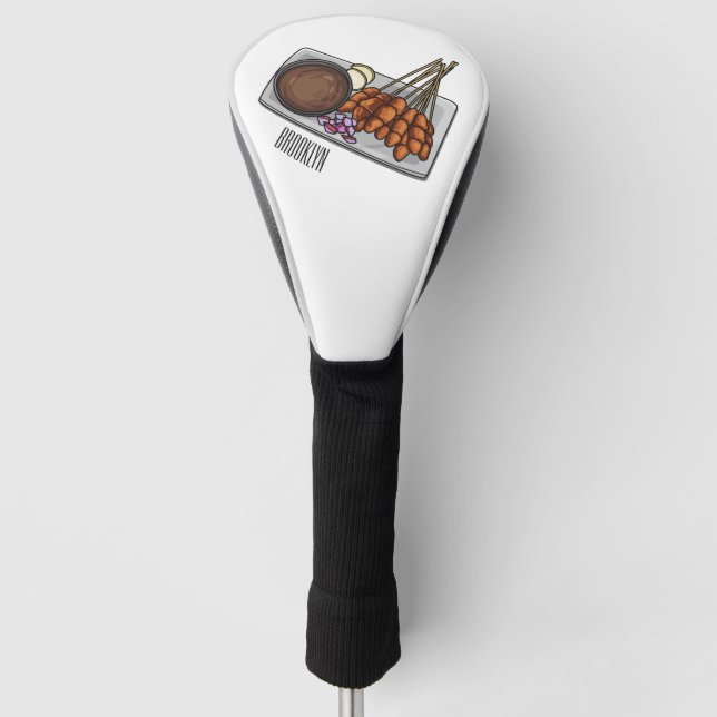 Abbildung des Satay-Cartoon Golf Headcover (Vorderseite)