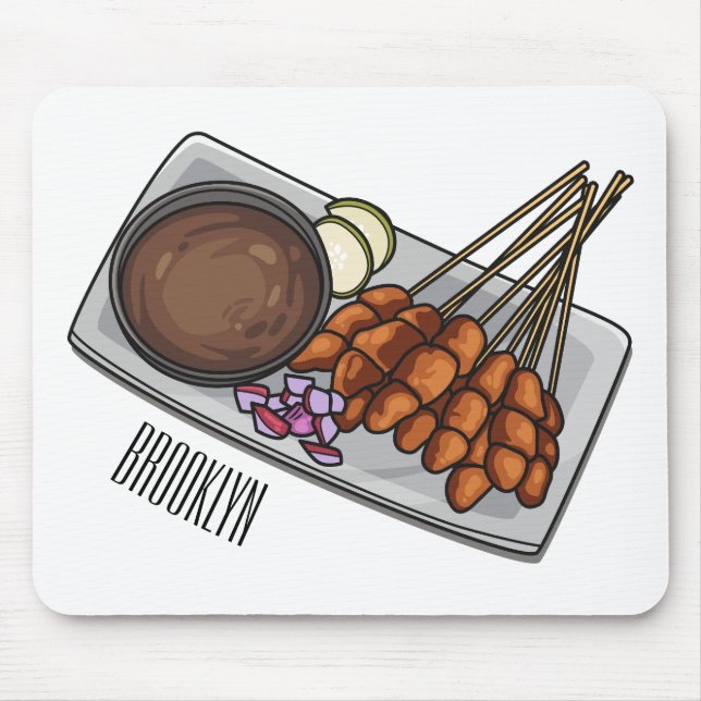 Abbildung des Satay-Cartoon Mousepad (Vorne)