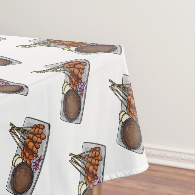 Abbildung des Satay-Cartoon Tischdecke (Beispiel)