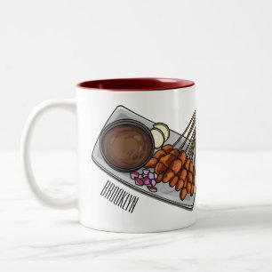 Abbildung des Satay-Cartoon Zweifarbige Tasse