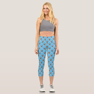 Abbildung des Schokoladenmilch-Cartoon Capri Leggings