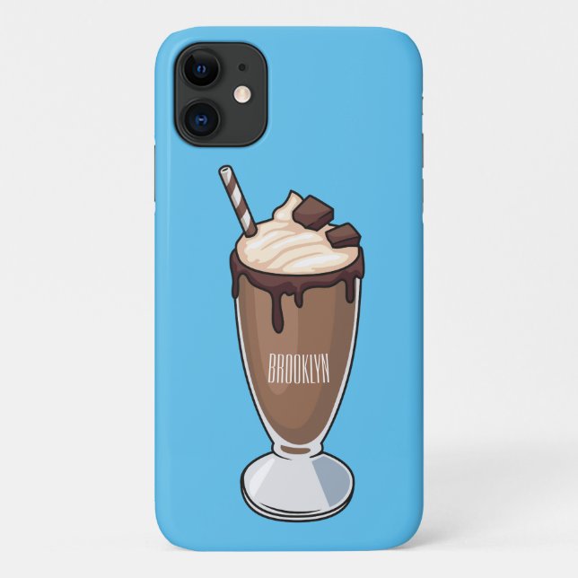 Abbildung des Schokoladenmilch-Cartoon Case-Mate iPhone Hülle (Rückseite)