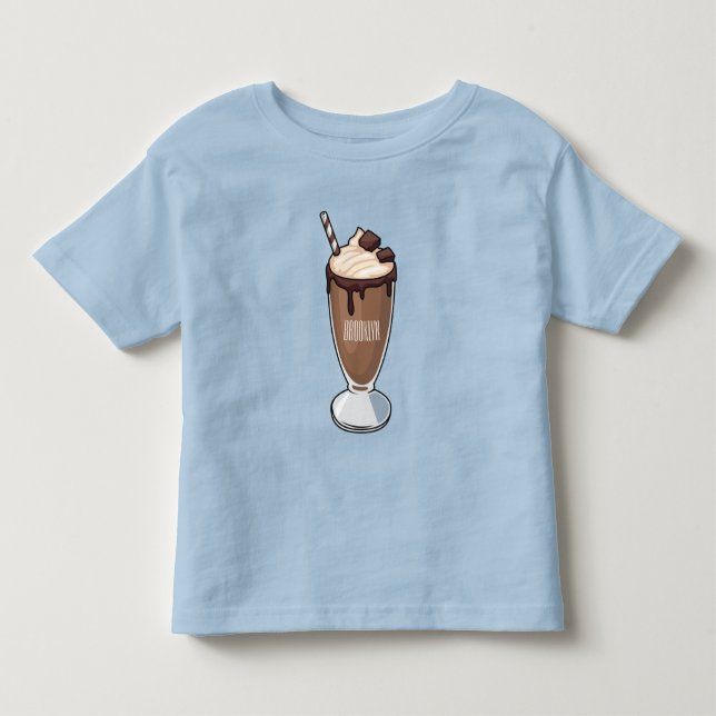 Abbildung des Schokoladenmilch-Cartoon Kleinkind T-shirt (Vorderseite)
