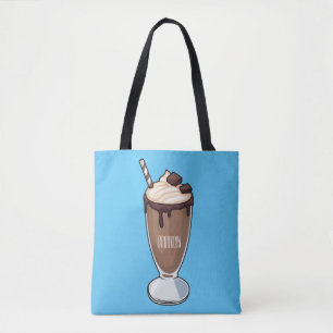 Abbildung des Schokoladenmilch-Cartoon Tasche