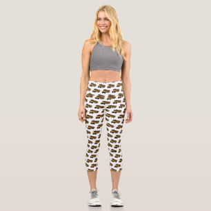 Abbildung des Schulbus-Cartoon Capri Leggings