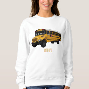 Abbildung des Schulbus-Cartoon Sweatshirt