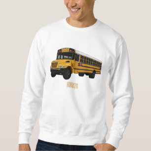 Abbildung des Schulbus-Cartoon Sweatshirt