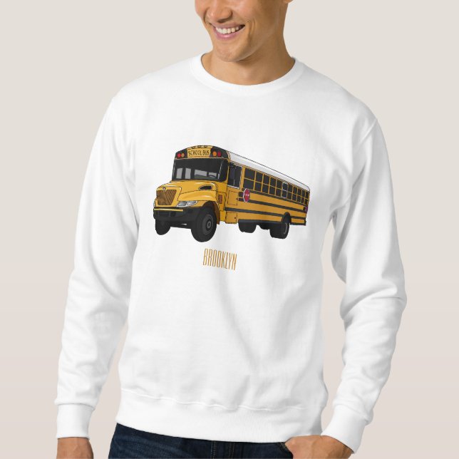 Abbildung des Schulbus-Cartoon Sweatshirt (Vorderseite)