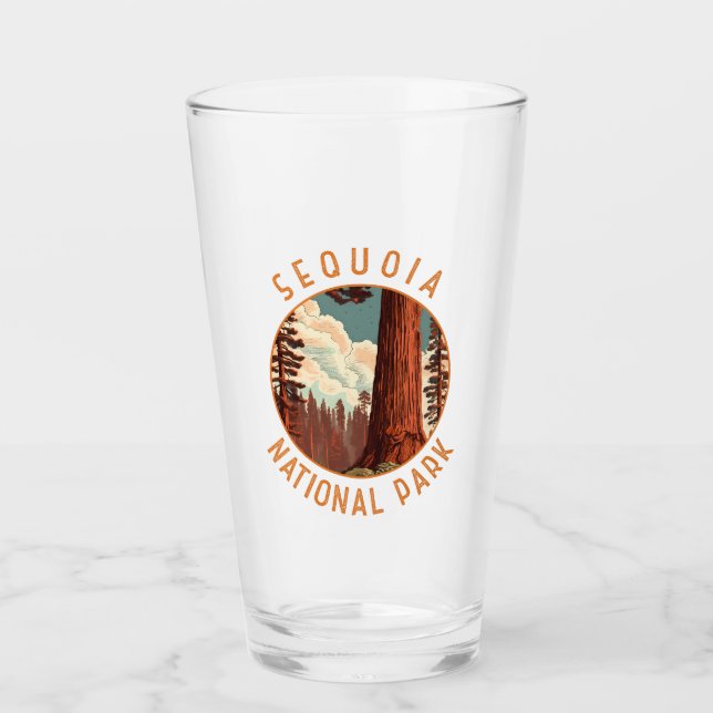 Abbildung des Sequoia-Nationalparks Glas (Vorderseite)