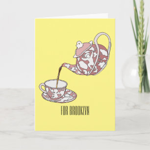 Abbildung des Teacup-Set-Cartoon Karte