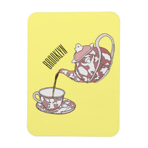 Abbildung des Teacup-Set-Cartoon Magnet