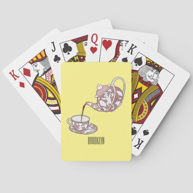 Abbildung des Teacup-Set-Cartoon Spielkarten (Rückseite)