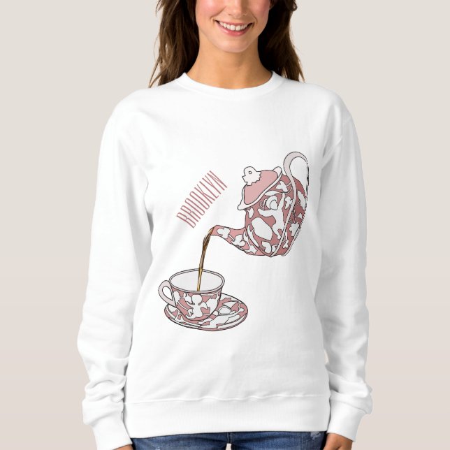 Abbildung des Teacup-Set-Cartoon Sweatshirt (Vorderseite)