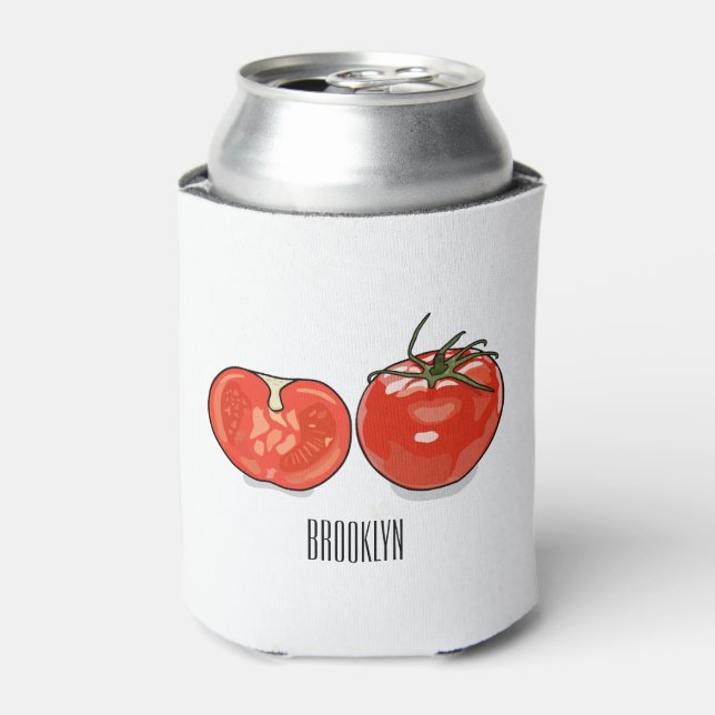 Abbildung des Tomaten-Cartoon Dosenkühler (Kanne Vorderseite)