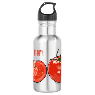 Abbildung des Tomaten-Cartoon Edelstahlflasche